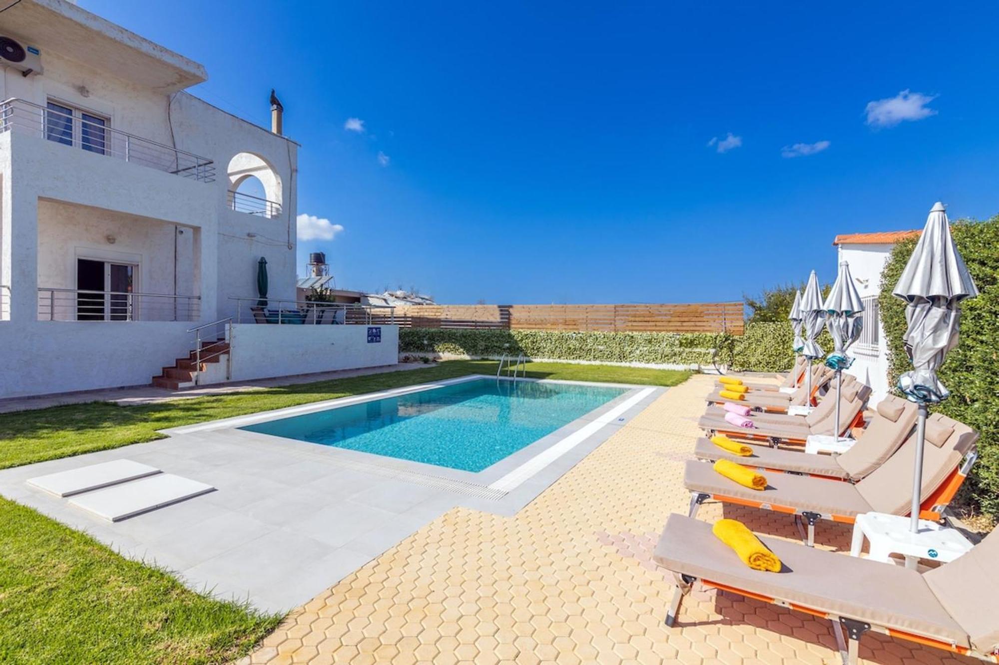 Amazing Villa Chrysanthi With Private Pool In Heraklion Epano Vathia 외부 사진